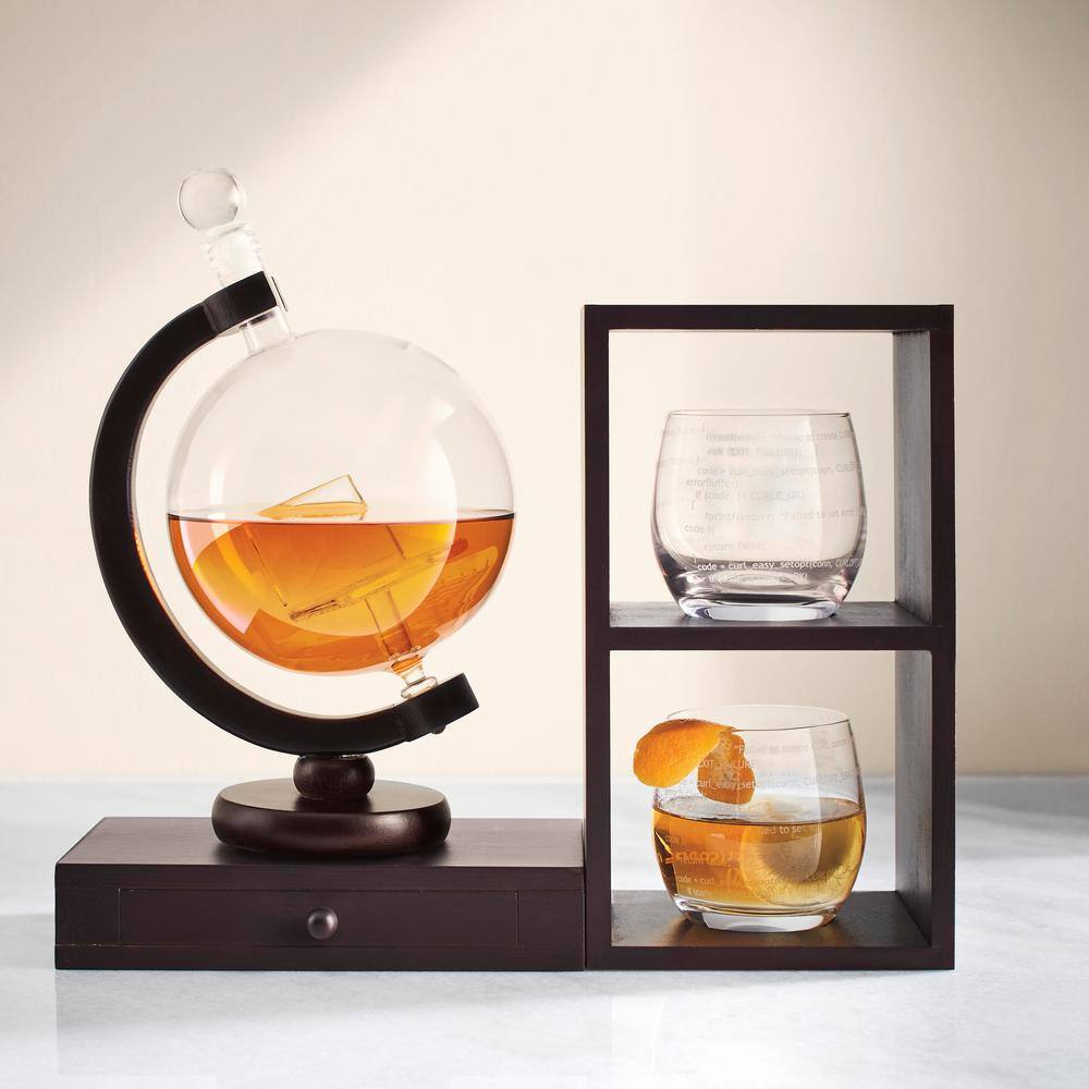 27 oz. 3-Piece Executive Computer Whiskey Decanter and Glasses (Set of 3) - Hercitys