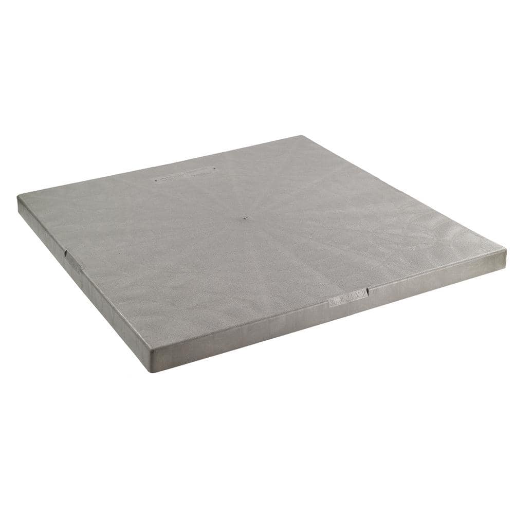 40 in. x 40 in. x 3 in. E-Lite Plastic HVAC Condensing Unit Pad - Hercitys