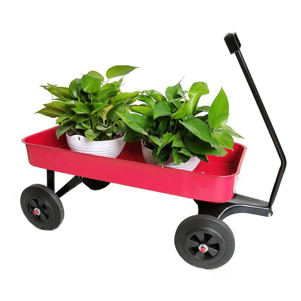 1 cu. ft. Red Steel Garden Cart - Hercitys