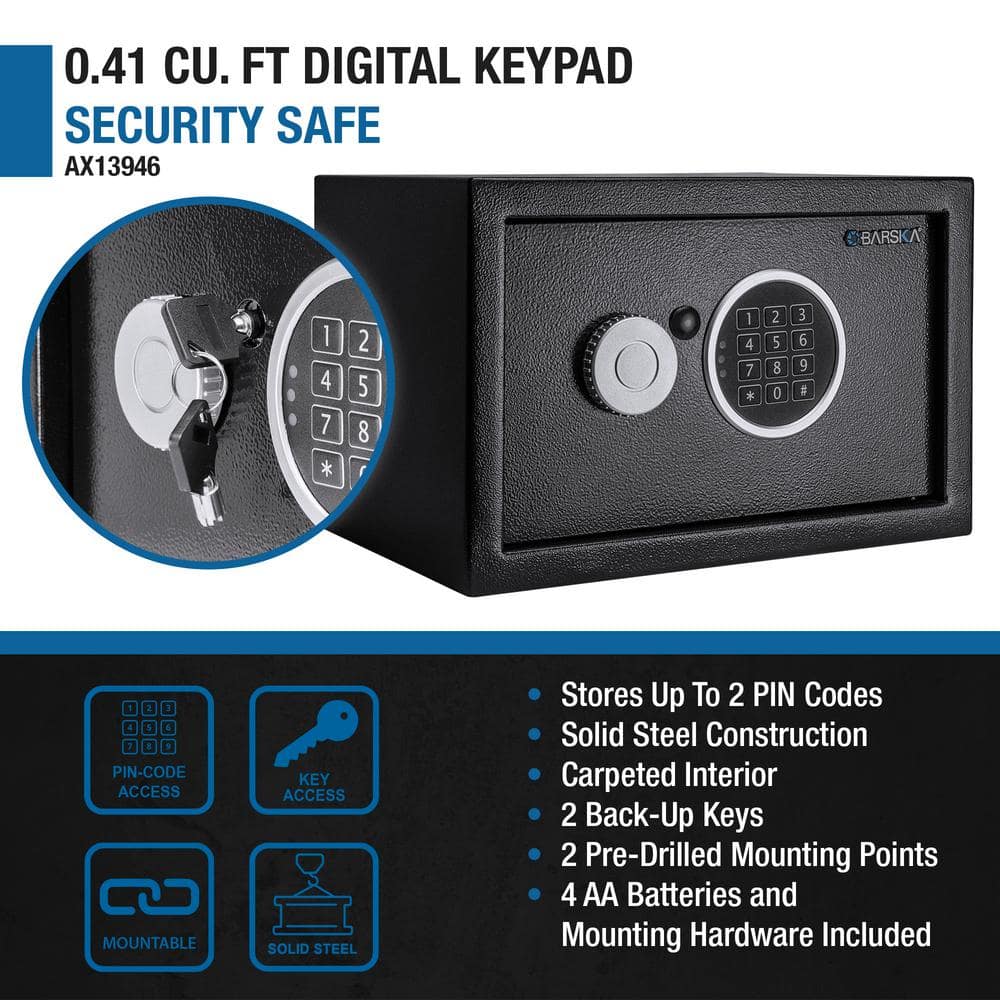 0.41 cu. ft. Digital Keypad Security Safe - Hercitys