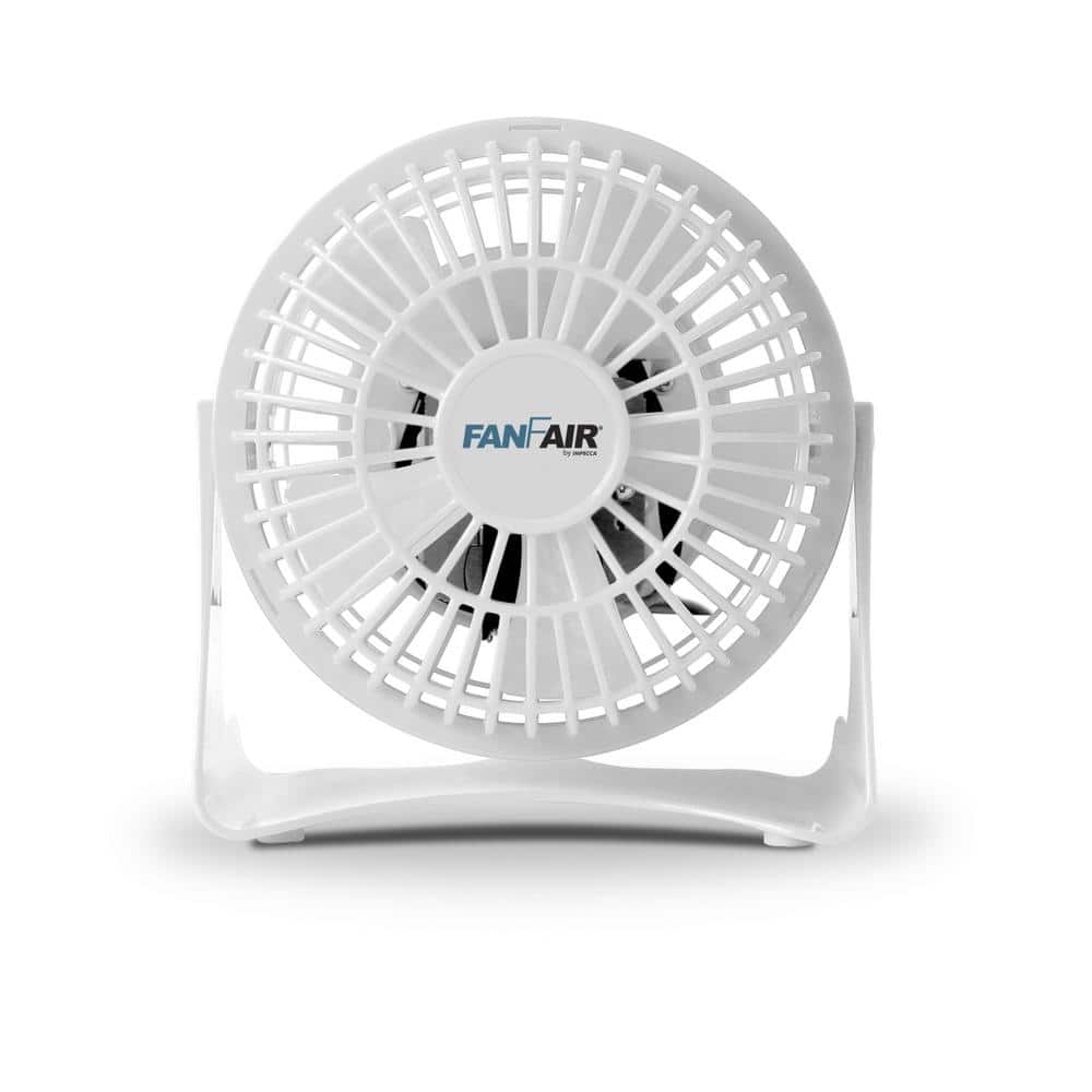 4 in. Desk Personal Fan – White - Hercitys