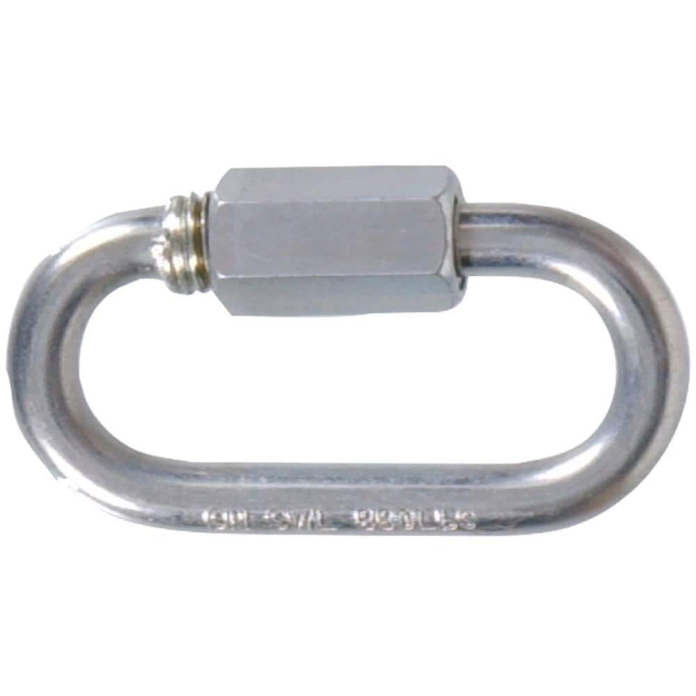 1/4 in. Opening x 2-1/4 in. Length Zinc-Plated Quick Link (10-Pack) - Hercitys
