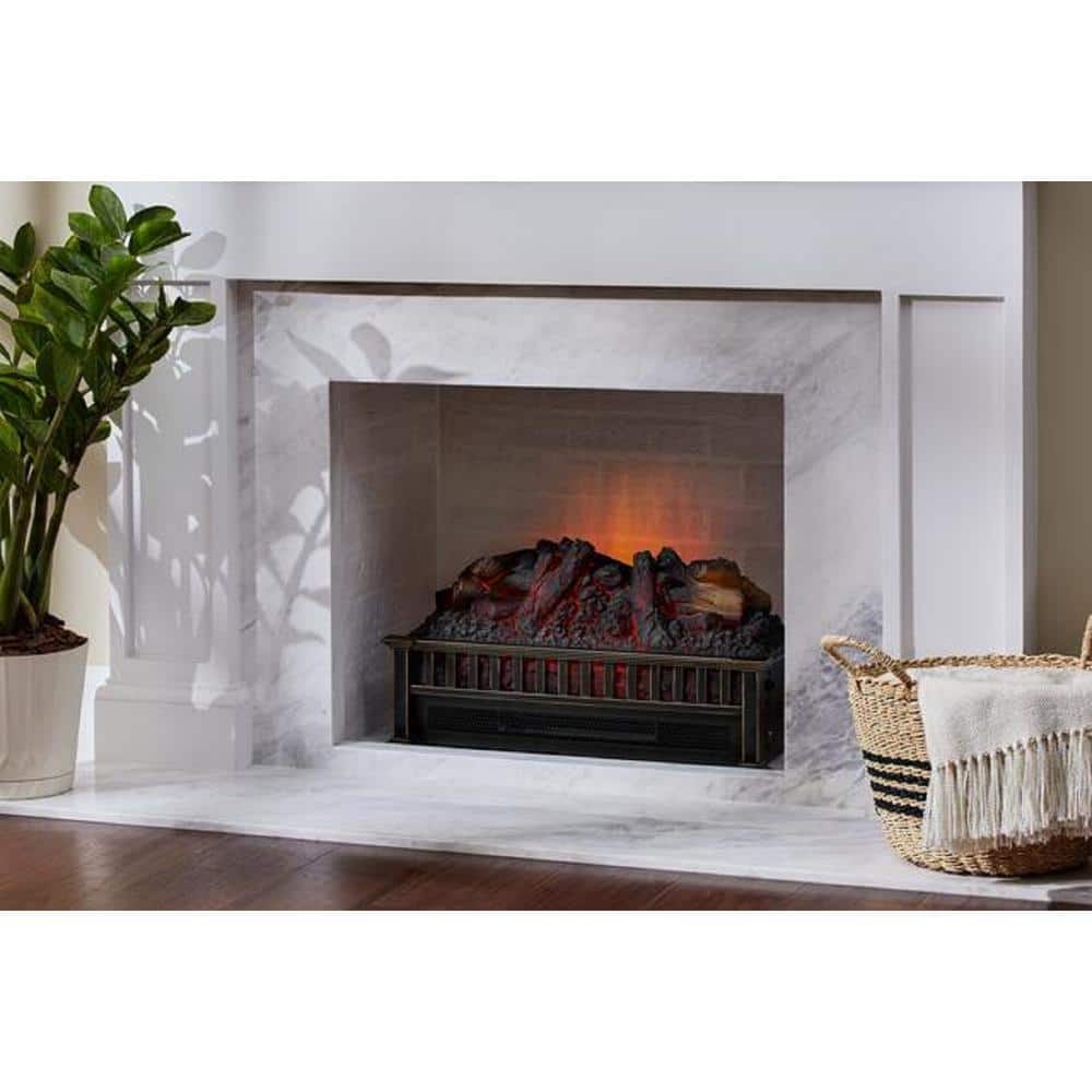 23 in. Electric Fireplace Log Set with Infrared Heat and Remote - Hercitys