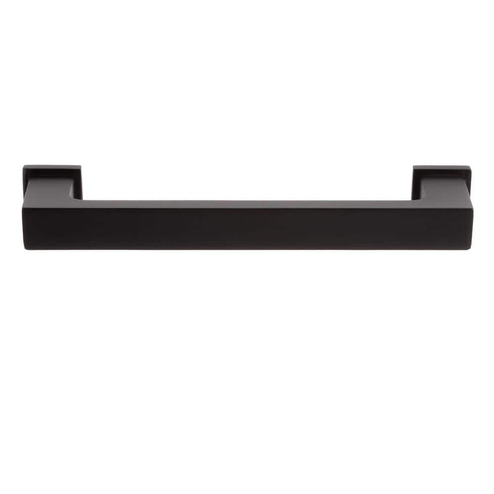 10-Pack Chelsey 4 in. (102 mm) Center-to-Center Classic Matte Black Bar Drawer Pull - Hercitys