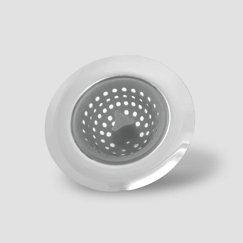 2-Piecec 4.5 in. Grey Silicone Kitchen Sink Basket Strainer - Hercitys