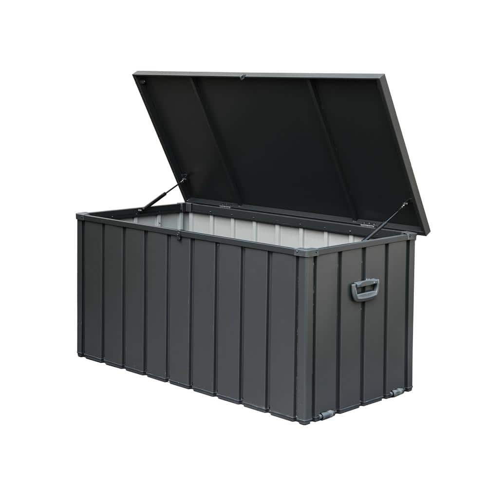120 Gal. Dark Gray Metal Deck Box - Hercitys