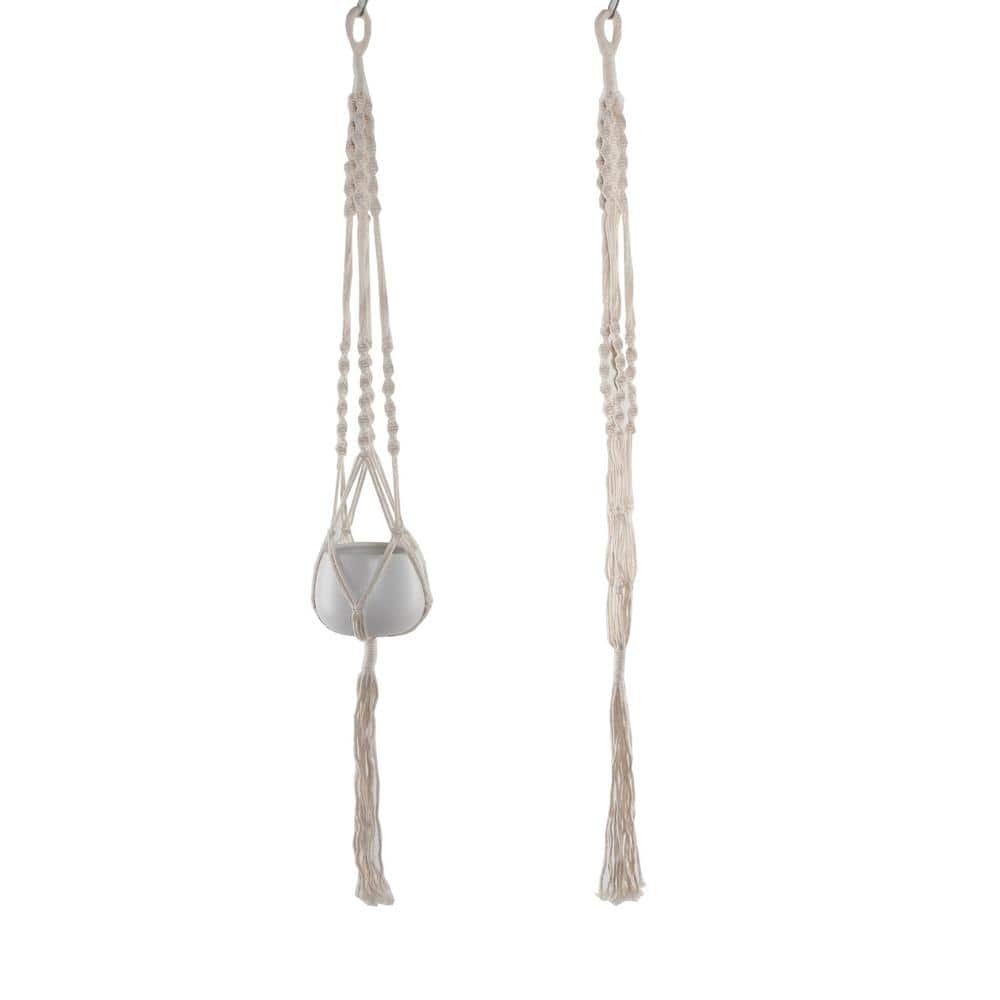 41 in. Cotton Hanging Macrame Plant Hanger - Hercitys