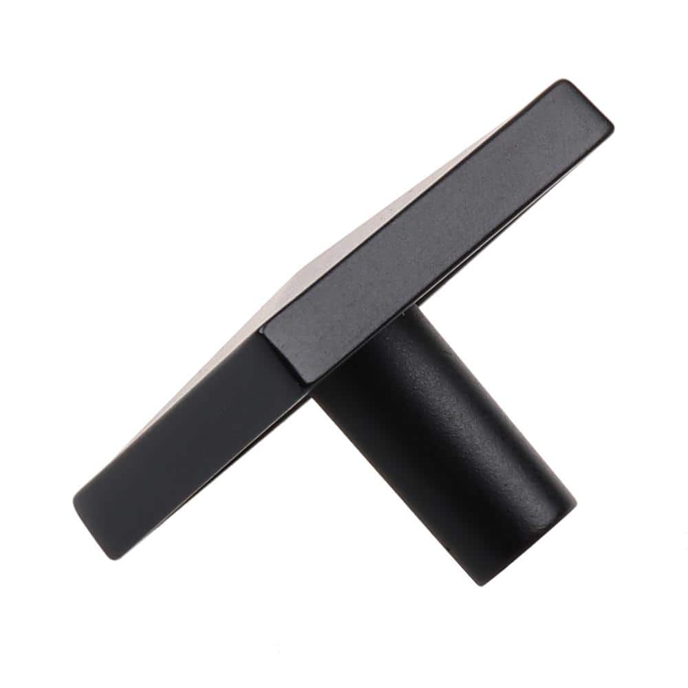 1-1/4 in. Matte Black Square Pyramid Cabinet Knob (10-Pack) - Hercitys