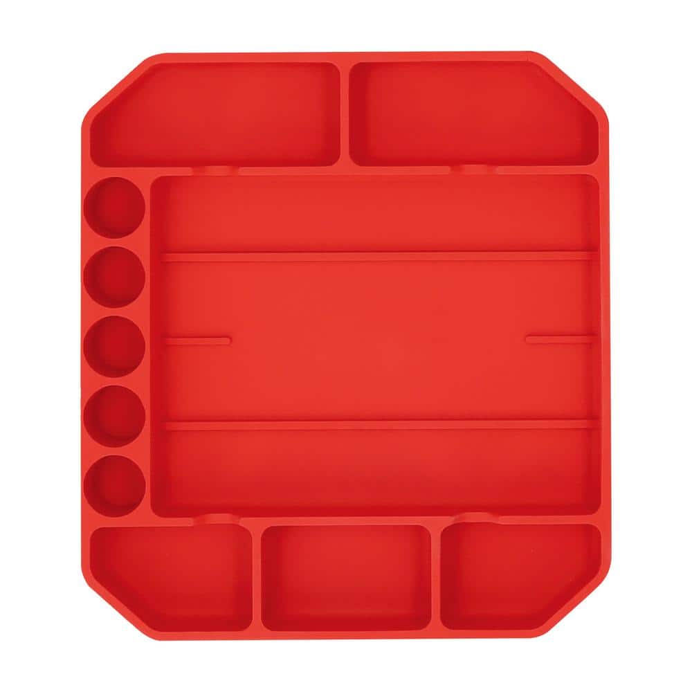 10 in. x 9 in. x 0.9 in. Medium Non-Slip Flexible Parts Tray - Hercitys
