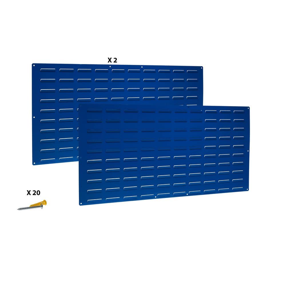 24 in. H x 48 in. W Louvered Slat Wall Panel (Set of 2) - Hercitys
