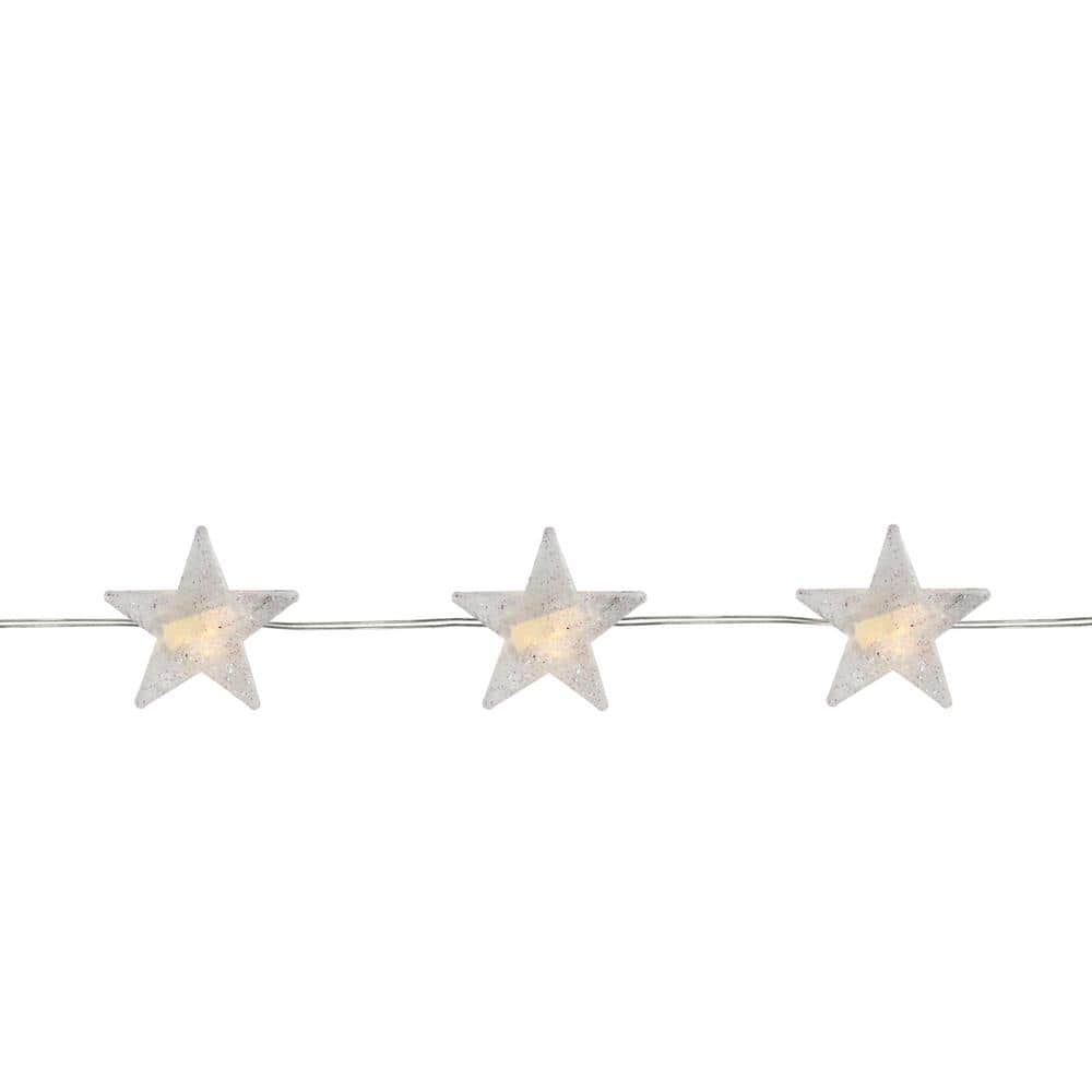 20-Light LED Warm White Star Micro Fairy Christmas Lights with 6 ft. Copper Wire - Hercitys
