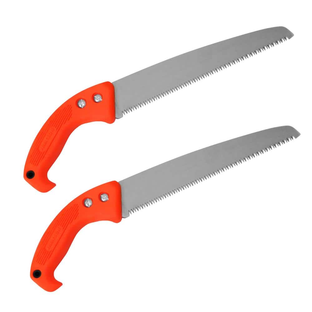 11 in. Tri-Cut Straight Blade Hand Saw Ergonomic Grip Handle (2-Pack) - Hercitys