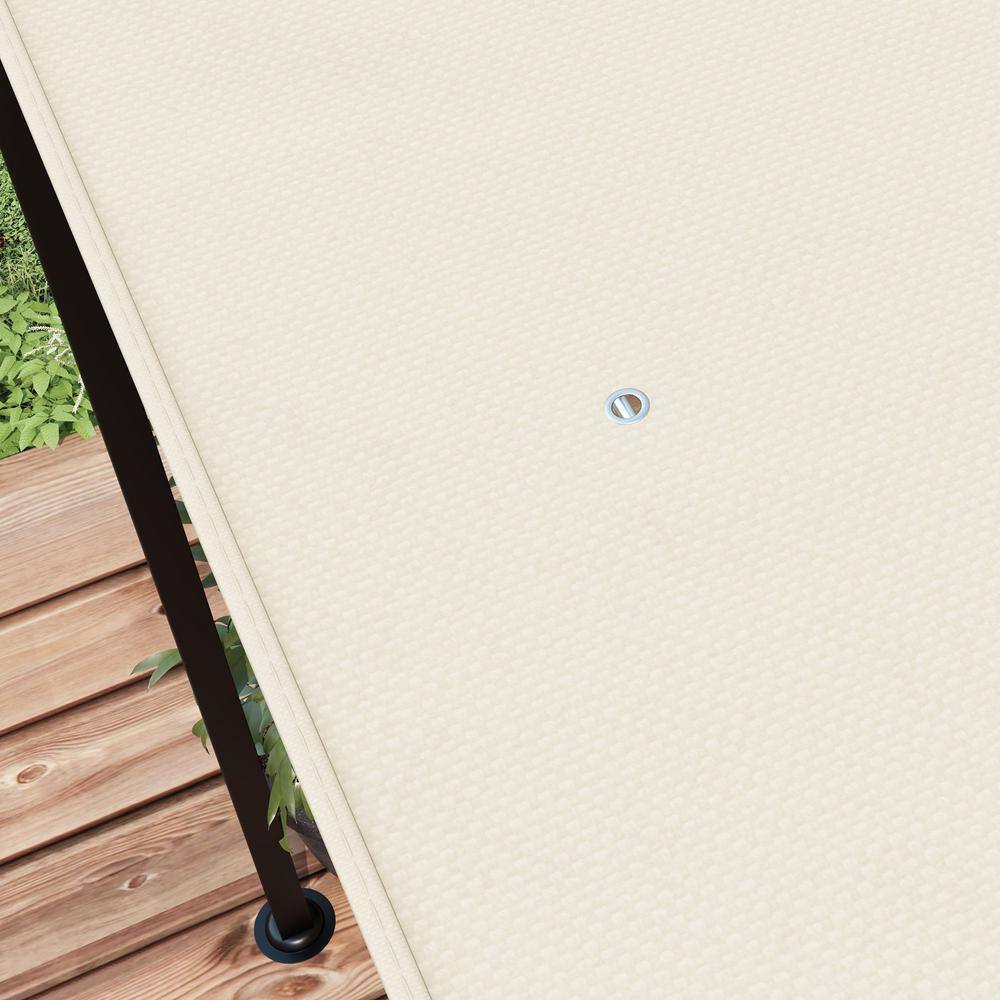 10 ft. x 10 ft. Beige Polyester Fabric Pergola - Hercitys