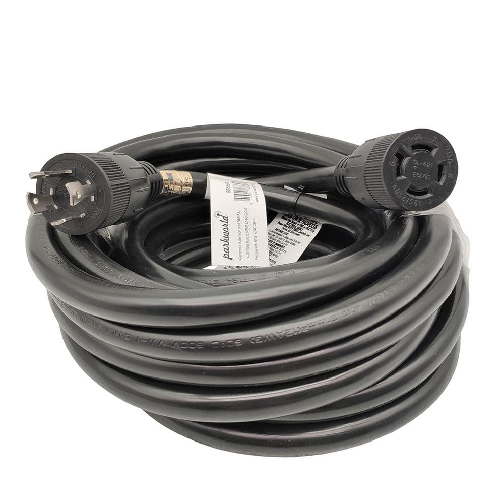 25 ft. STOW 12/4 20 Amp 125/250-Volt Generator Twist Lock NEMA L14-20 Extension Cord - Hercitys