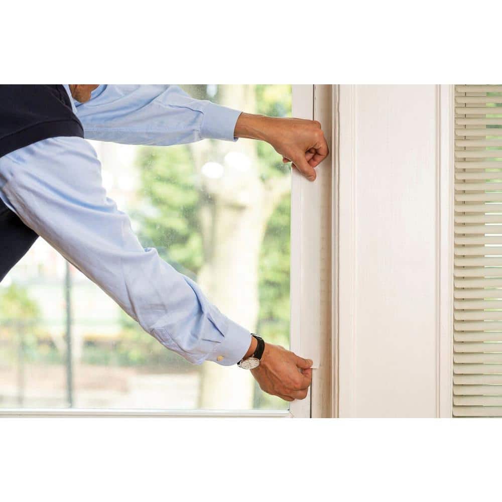 1 in. x 1/4 in. x 10 ft. White EZSuperSeal No Mistake Weatherstrip Tape - Hercitys