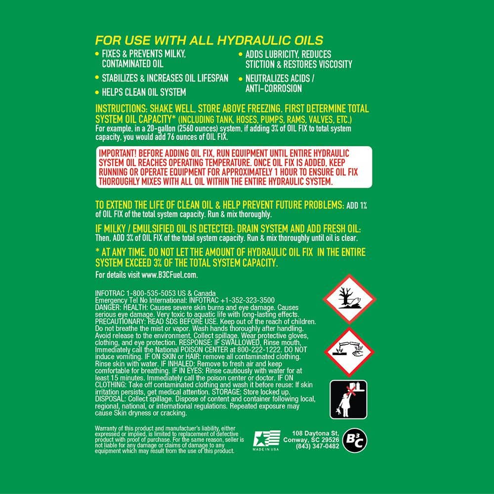 1 Gal. Hydraulic Oil Fix and Stabilizer - Hercitys