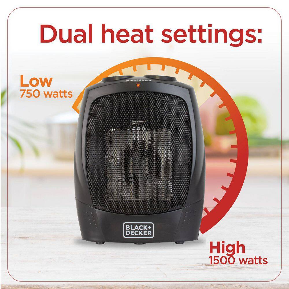 1,500-Watt Electric Personal Ceramic Space Heater - Hercitys