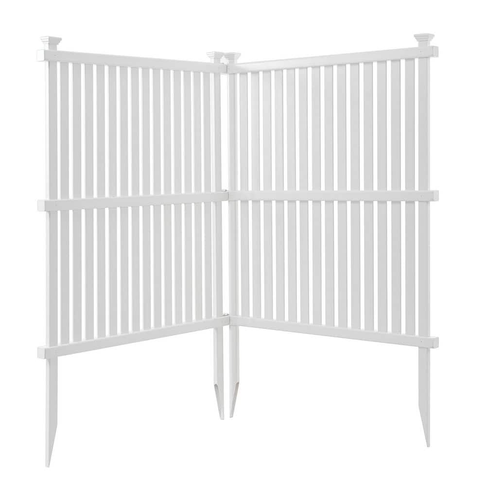 48 in. White Vinyl Garden Fence-Stylish Privacy Panels for Modern Outdoor Spaces - Hercitys