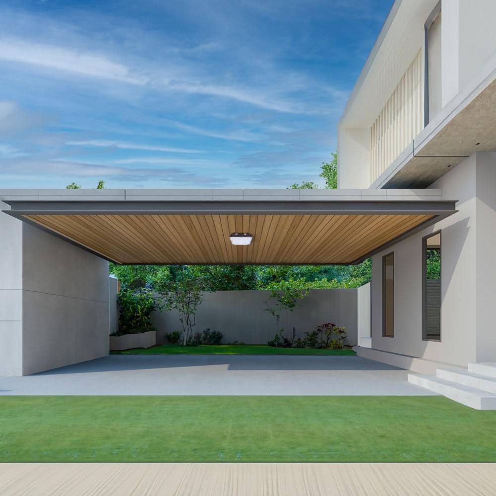 4000 Lumen Integrated LED Selectable 5CCT Bronze Commercial Canopy Flood Light - Hercitys