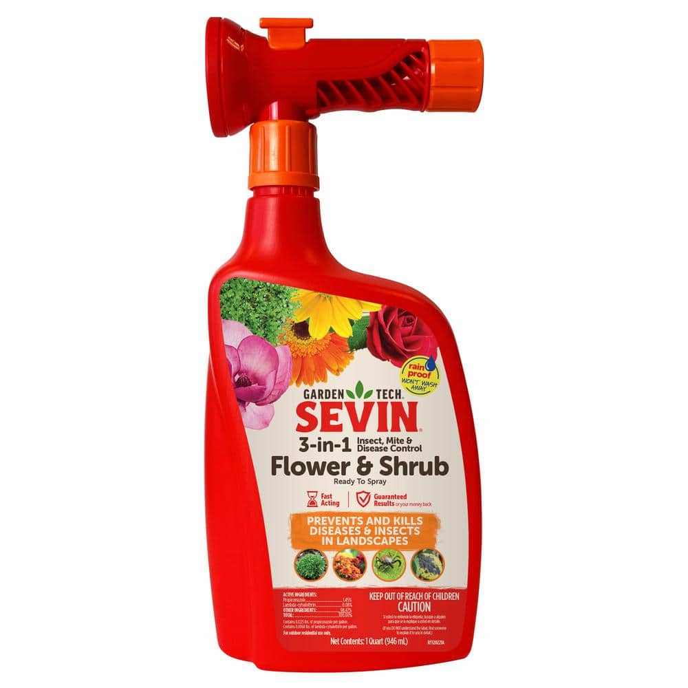 32 oz. Ready to Spray 3-in-1 Flower and Shrub Mite and Disease Control Insect Killer - Hercitys