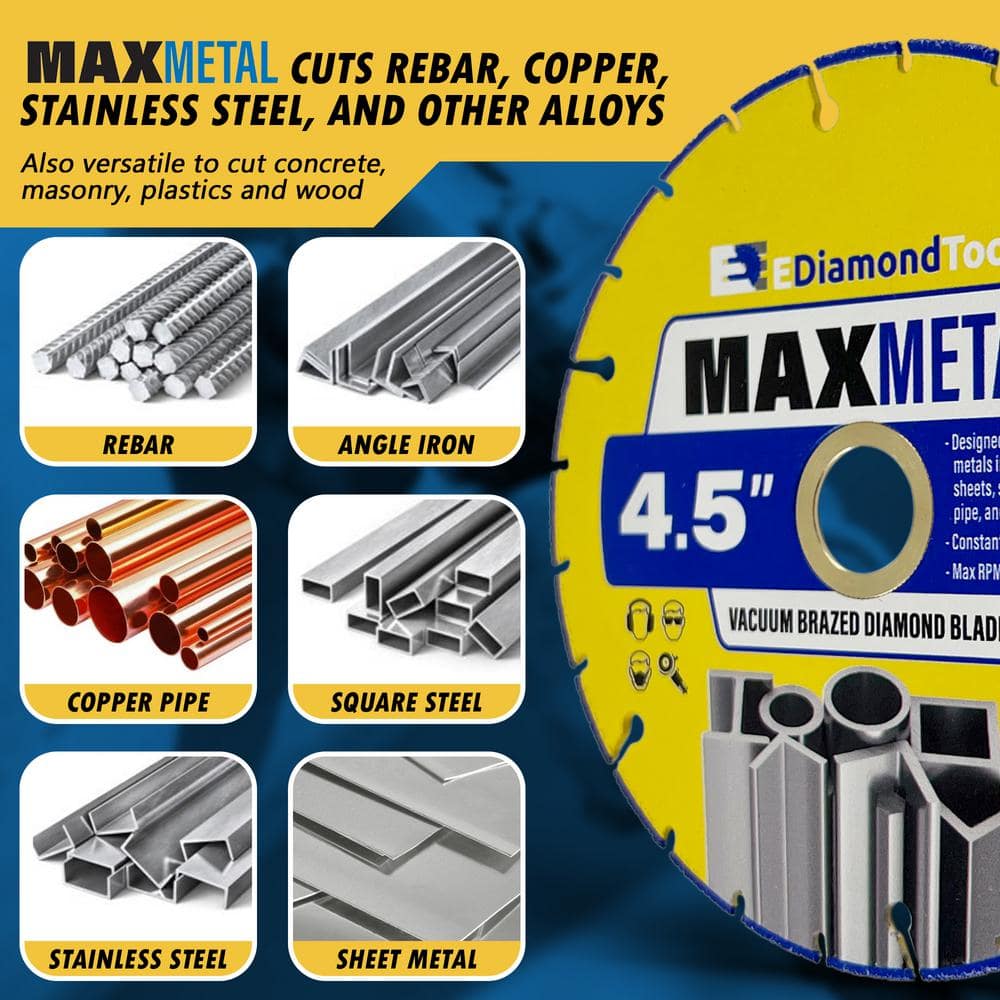 3 in. Metal, Segmented Rim, Vacuum Brazed Diamond Saw Blade, 1.5 mm Segment Height, 3/8 in. Arbor Cutoff Tool, 1-Pack - Hercitys
