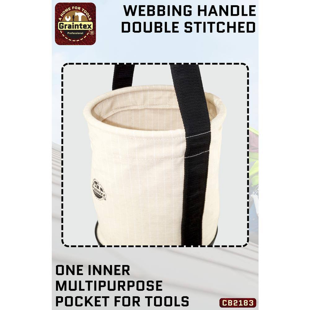 12 in. 1-Pocket Utility Tool Bucket - Hercitys