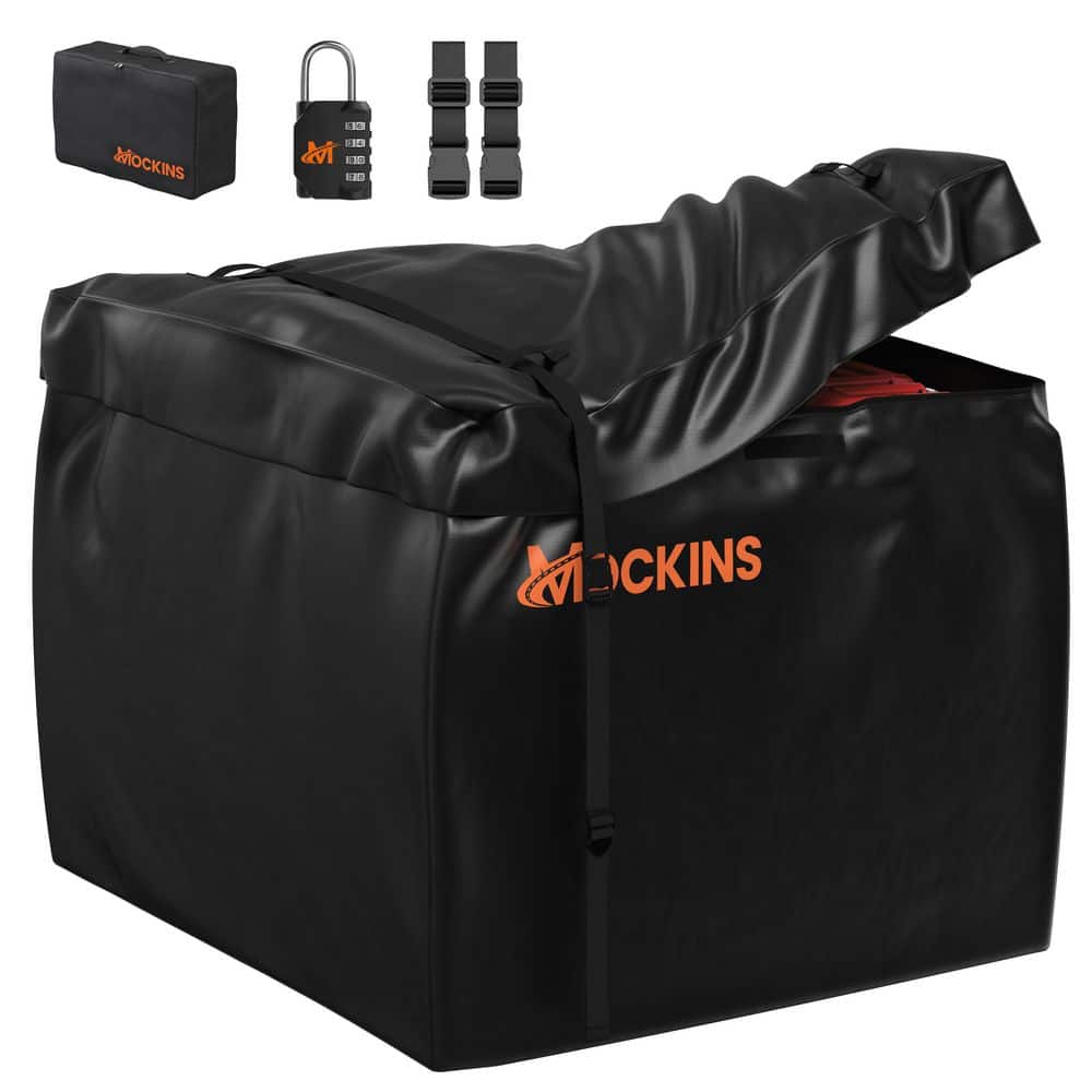 30 cu. ft. Square Waterproof Cargo Carrier Bag (40 in. x. 40 in. x 32 in. ) with Bag Lock, Buckle Straps and Carry Bag - Hercitys