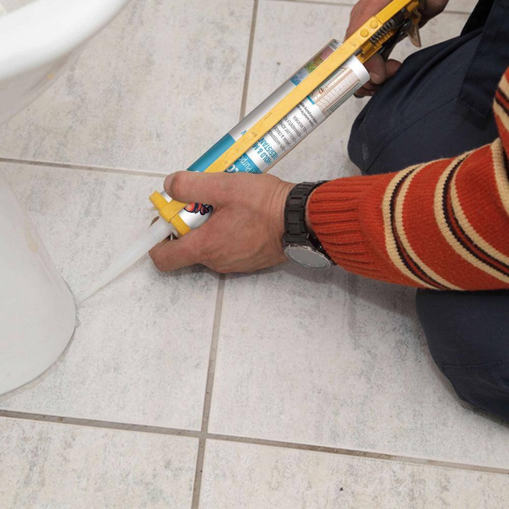 12 fl. Oz. Silicone Caulk Clear Silicone Sealant Waterproof, Countertop Flexible Kitchen Sink Sealant, 12-Pack - Hercitys