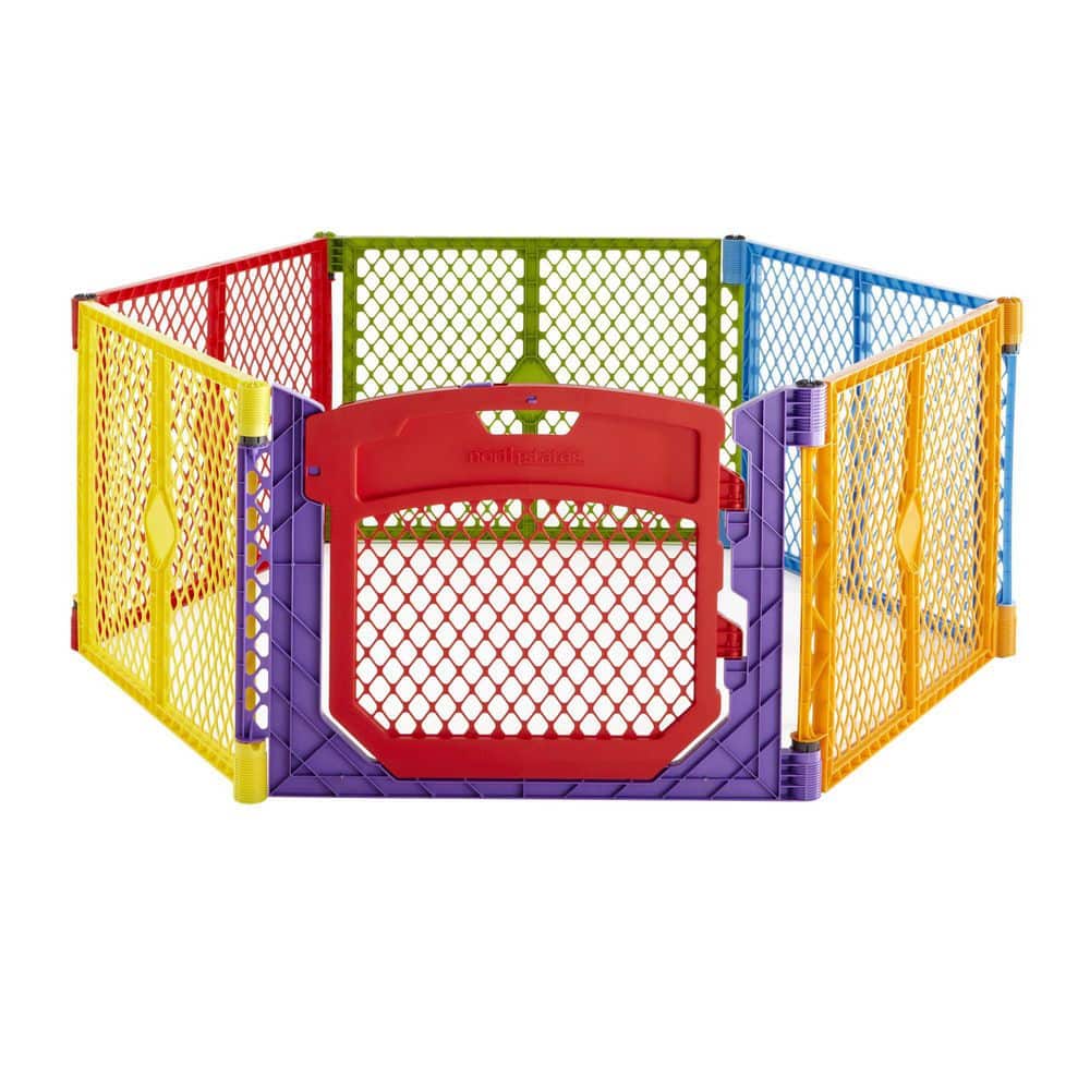 26 in. Superyard Color play Ultimate 6-Panel Baby Play Yard - Hercitys