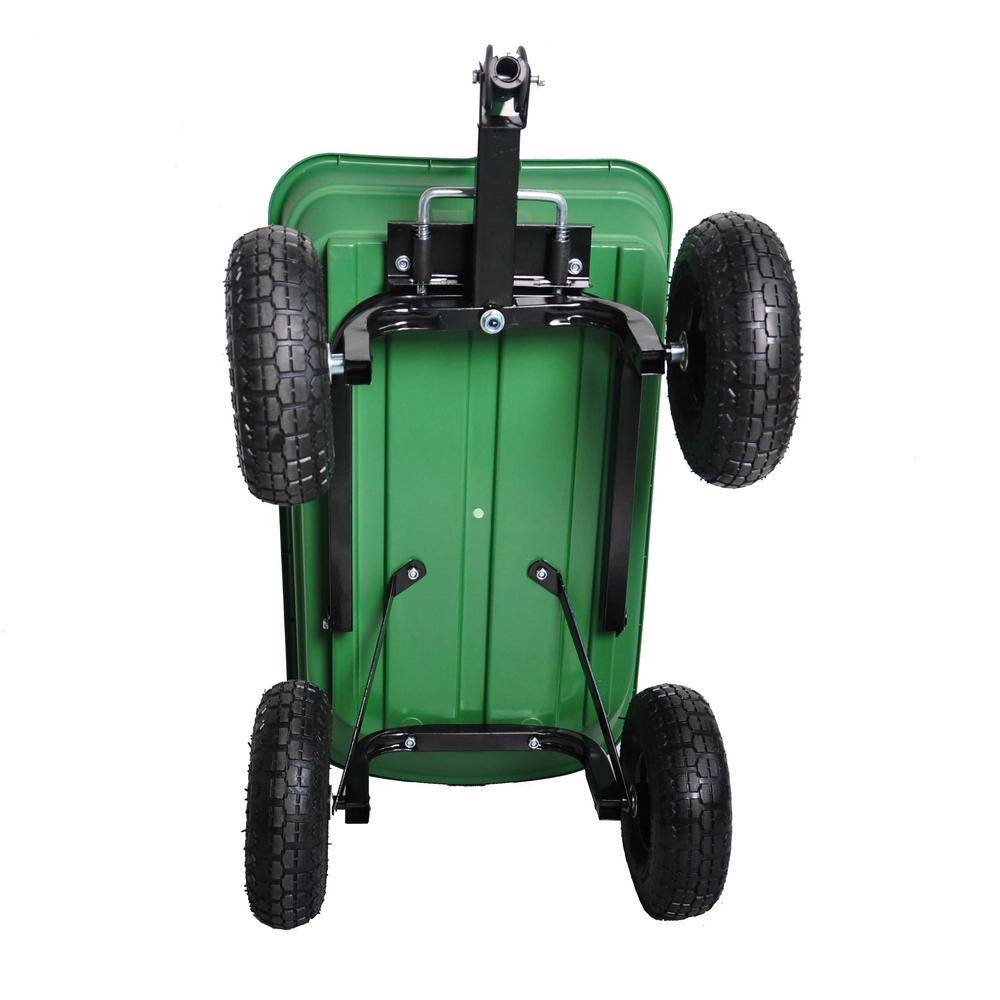 2.5 cu.ft. Steel Green Garden Cart Dump Cart - Hercitys