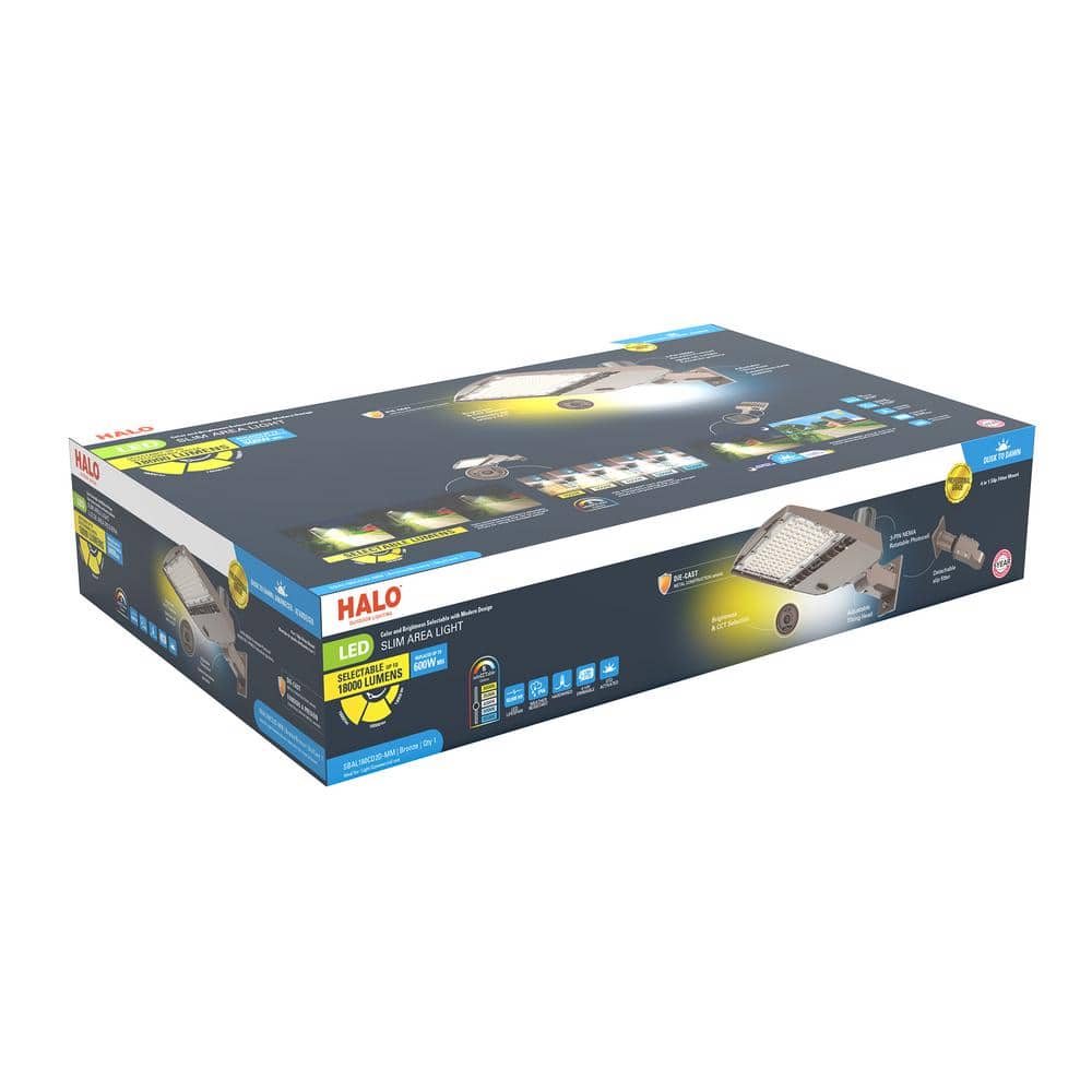 450-Watt Equivalent Integrated LED, Bronze Area Light Large, 18000 Lumens - Hercitys