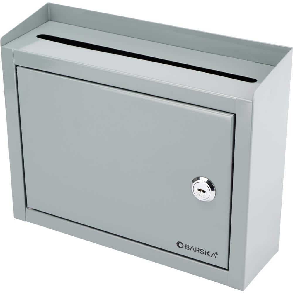 0.13 cu. ft. Steel Multi-Purpose Safe Drop Box, Gray - Hercitys