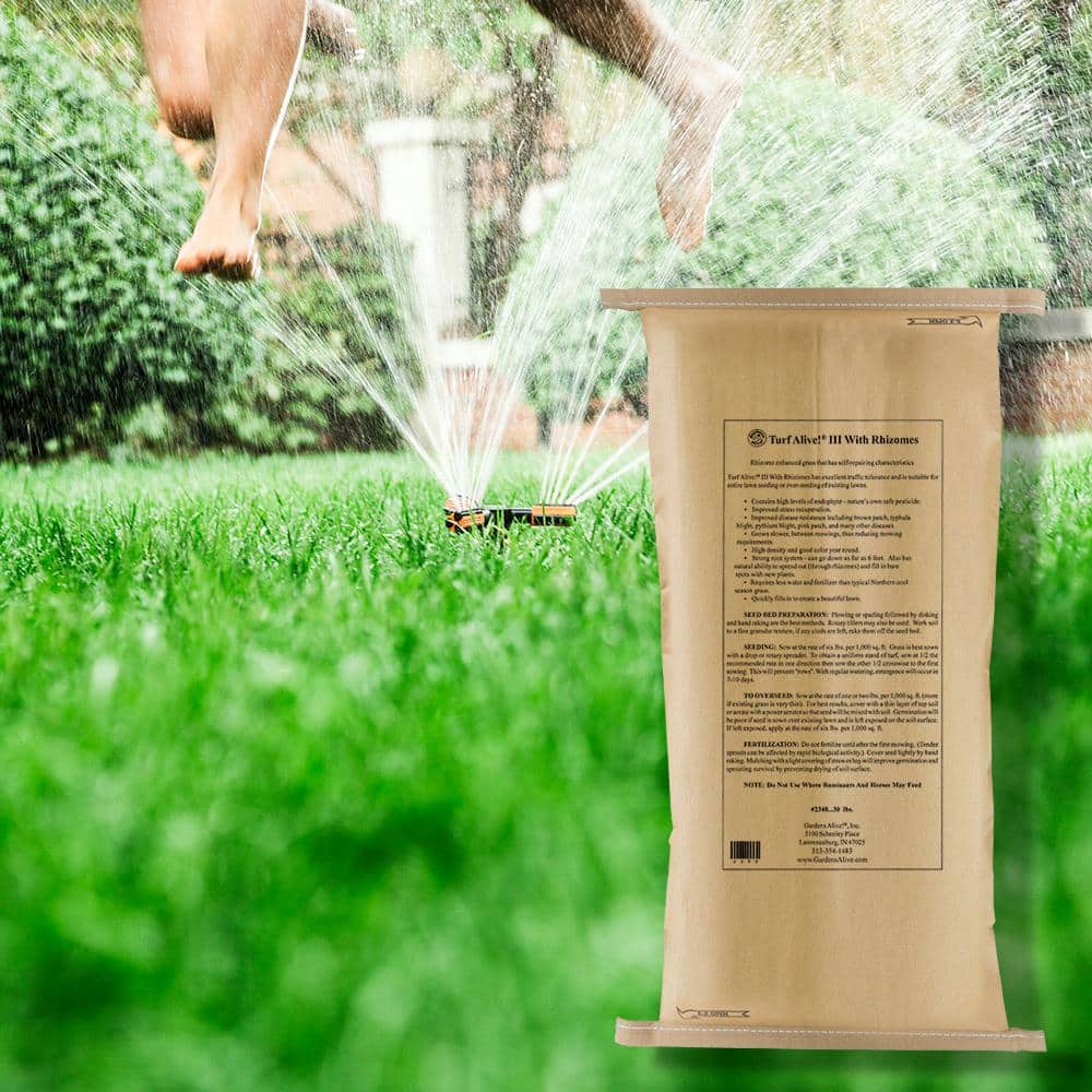 30 lbs. Turf Alive! Grass Seed with Rhizomes - Hercitys