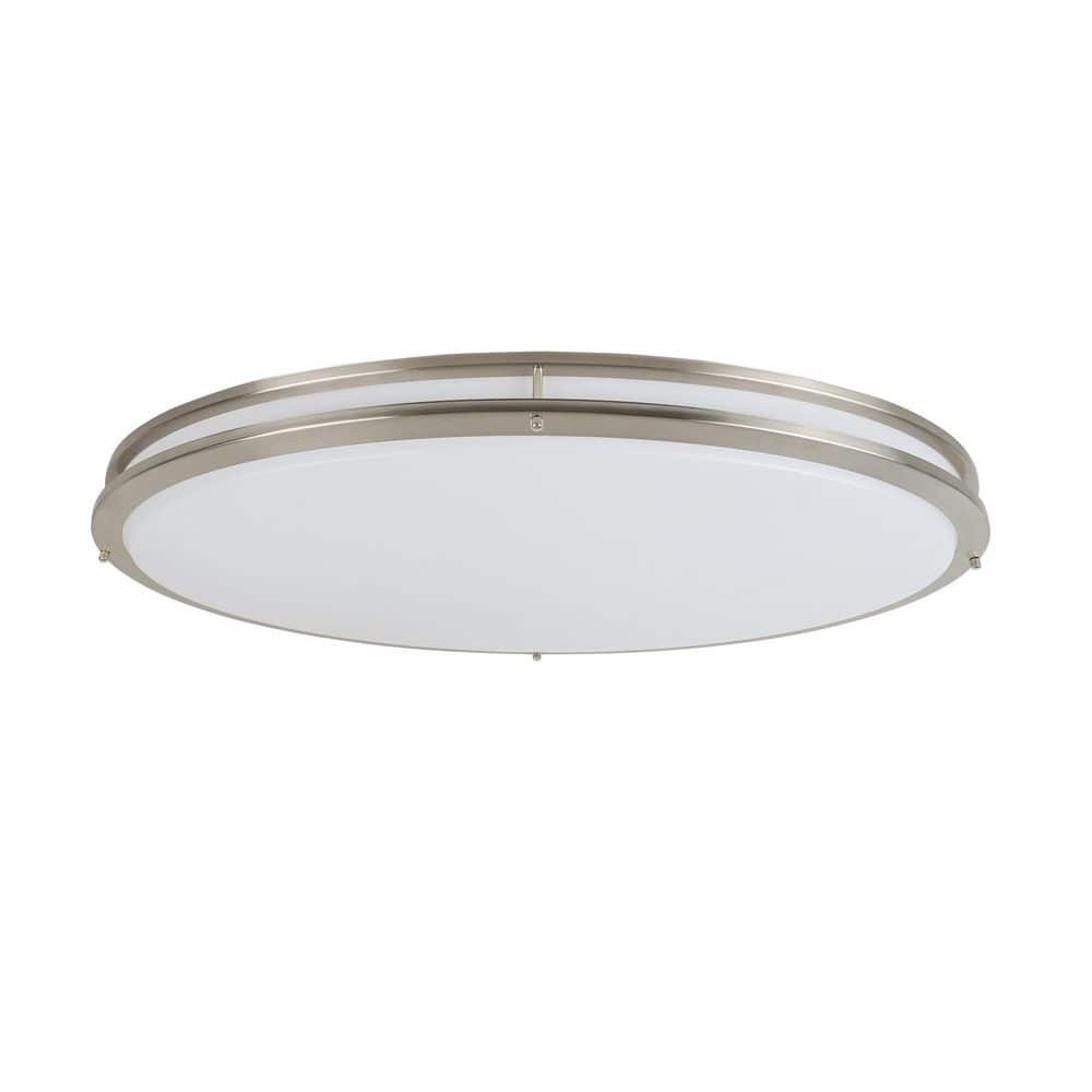 32.25 in. 1-Light Brushed Nickel LED Flush Mount - Hercitys