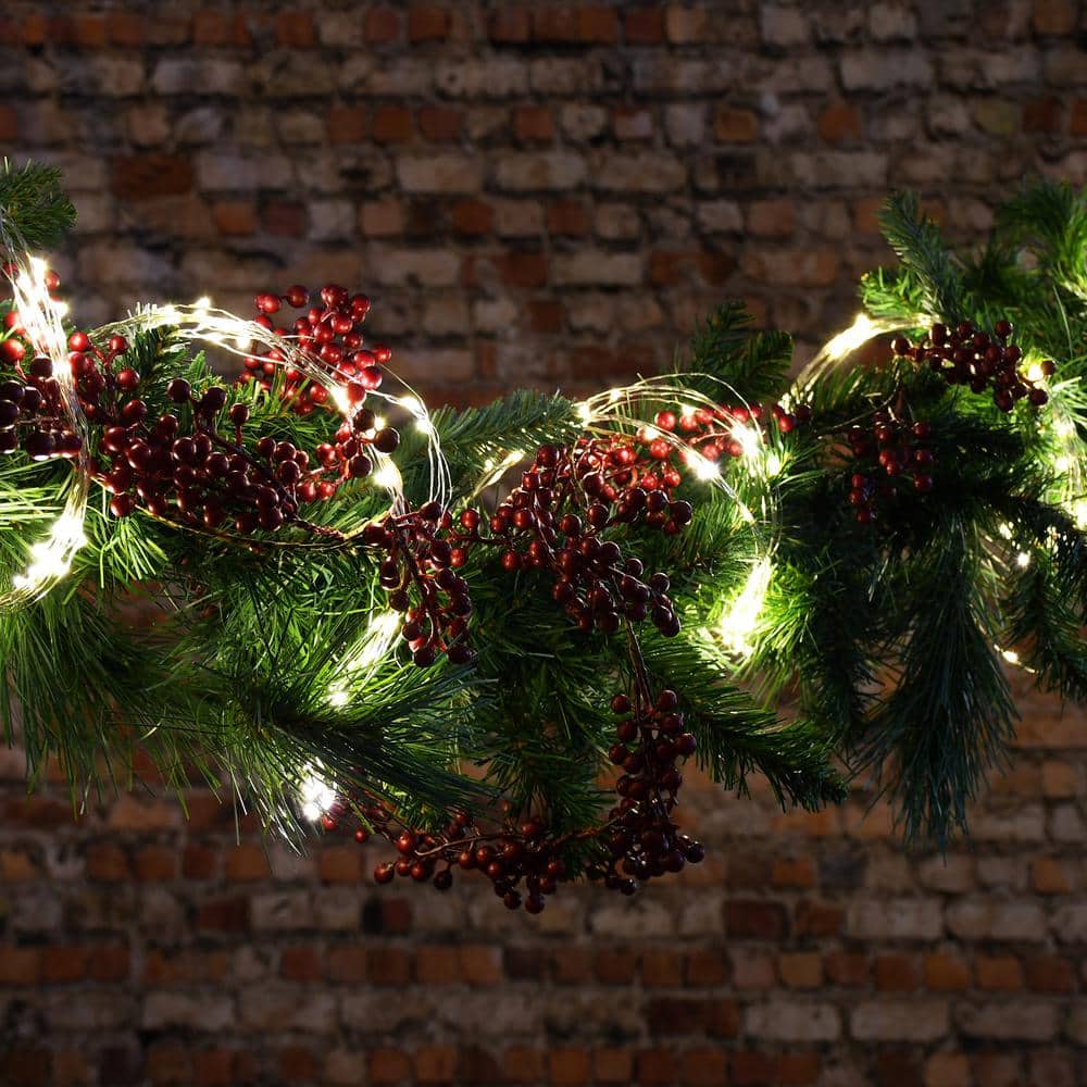 100-Light Bulbs LED Warm White Battery Operated Multi-Strand Fairy String Lights (Set of 2) - Hercitys