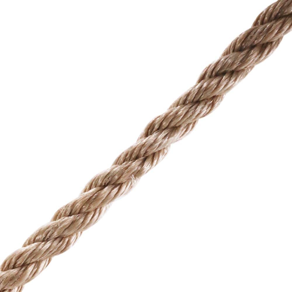 5/8 in. x 1 ft. Brown Twisted Polypropylene Rope - Hercitys