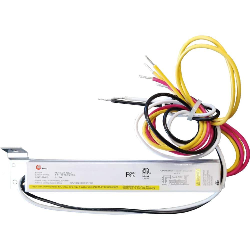 120-Volt 7 in. Electronic Ballast 1 Lamp F16T5/F21T5 - Hercitys