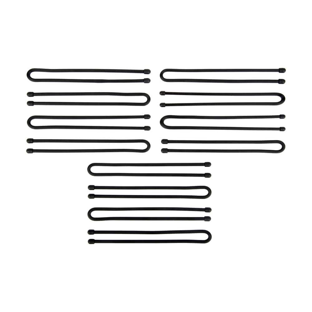 12 in. Gear Tie Propack in Black (12-Pack) - Hercitys