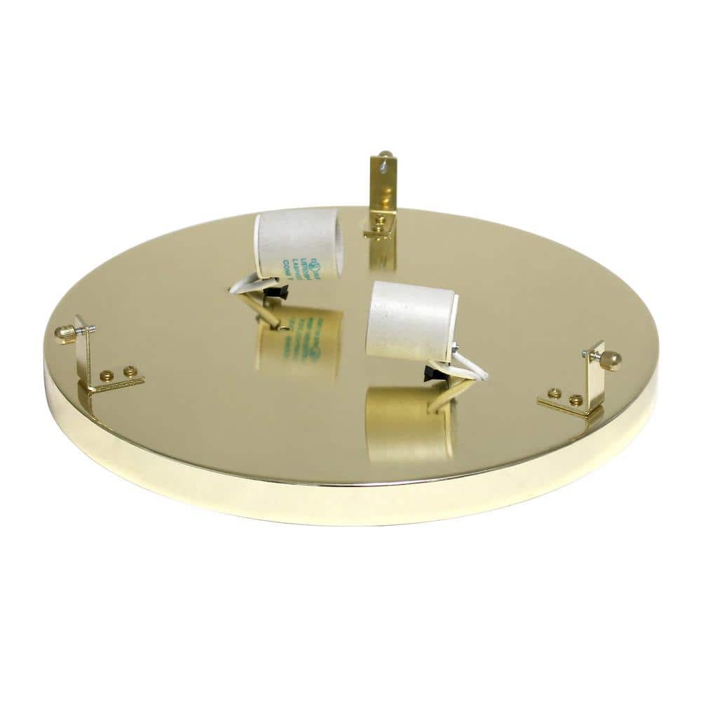 12 in. 2-Light Gold Round Ceiling Flush Mount - Hercitys