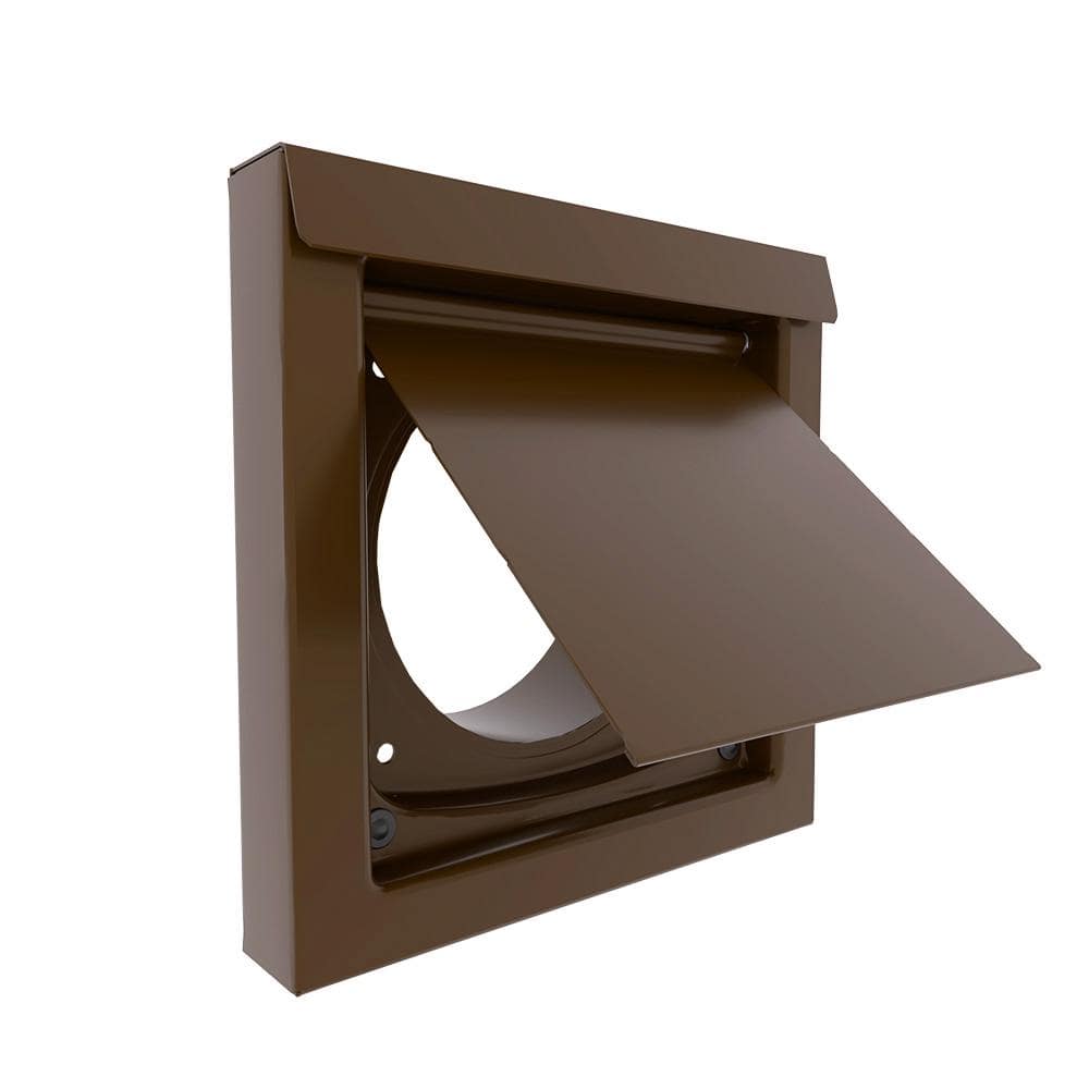 4 in. Powder Coated Steel Brown Dryer Vent - Hercitys