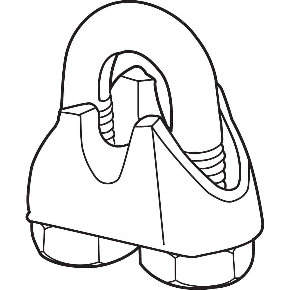 1/2 in. Galvanized Cable Clamp (2-pack) - Hercitys