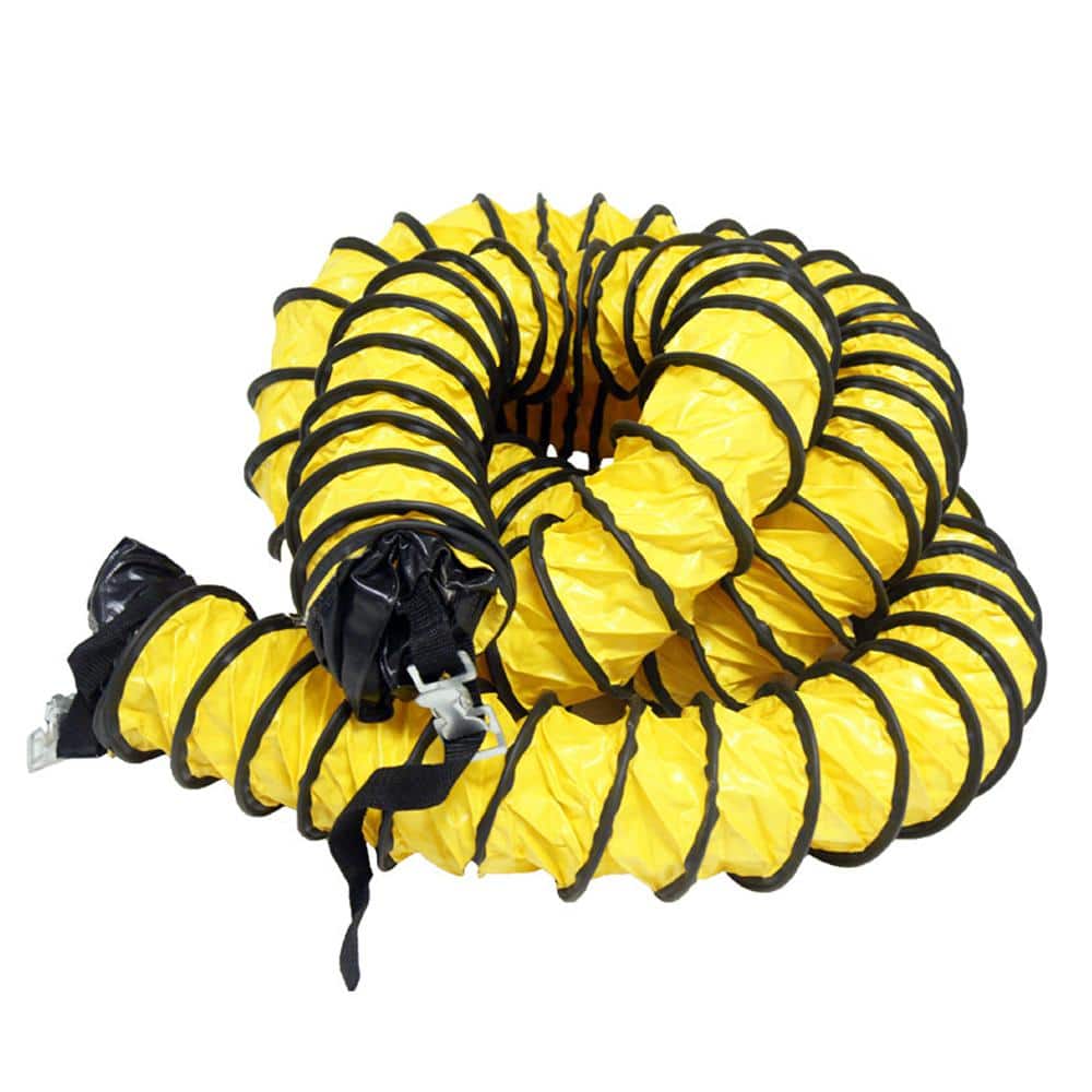 24 in. D x 25 ft. Coil Flexible Ducting Air Ventilator Yellow - Hercitys