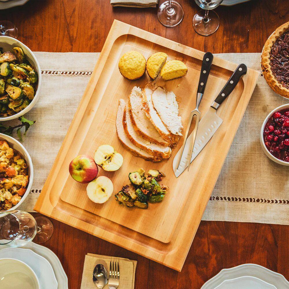 1-Piece Maple Wood Reversible Cutting Board - Hercitys