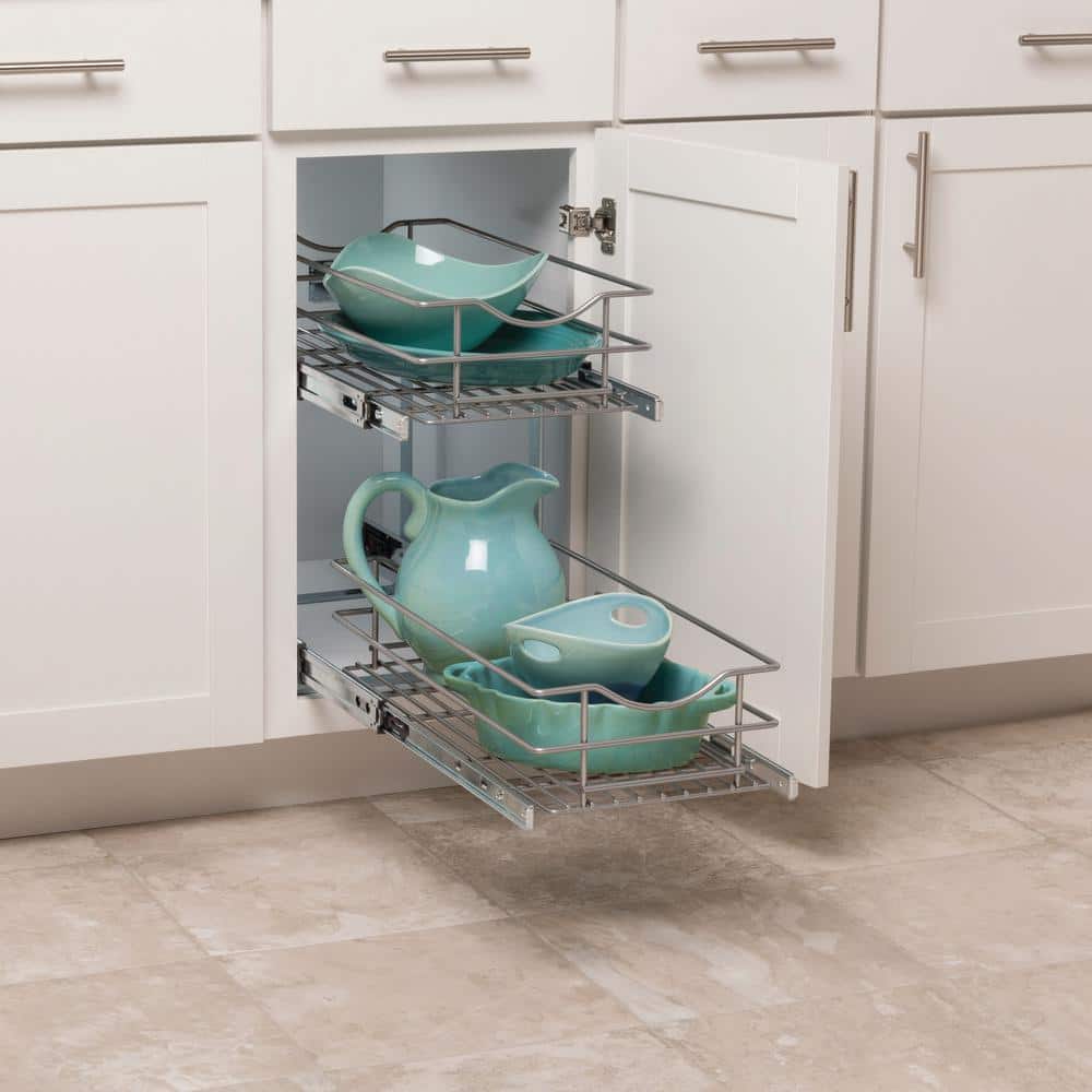 11 in. Double Tier Wire Soft-Close Pullout Baskets - Hercitys