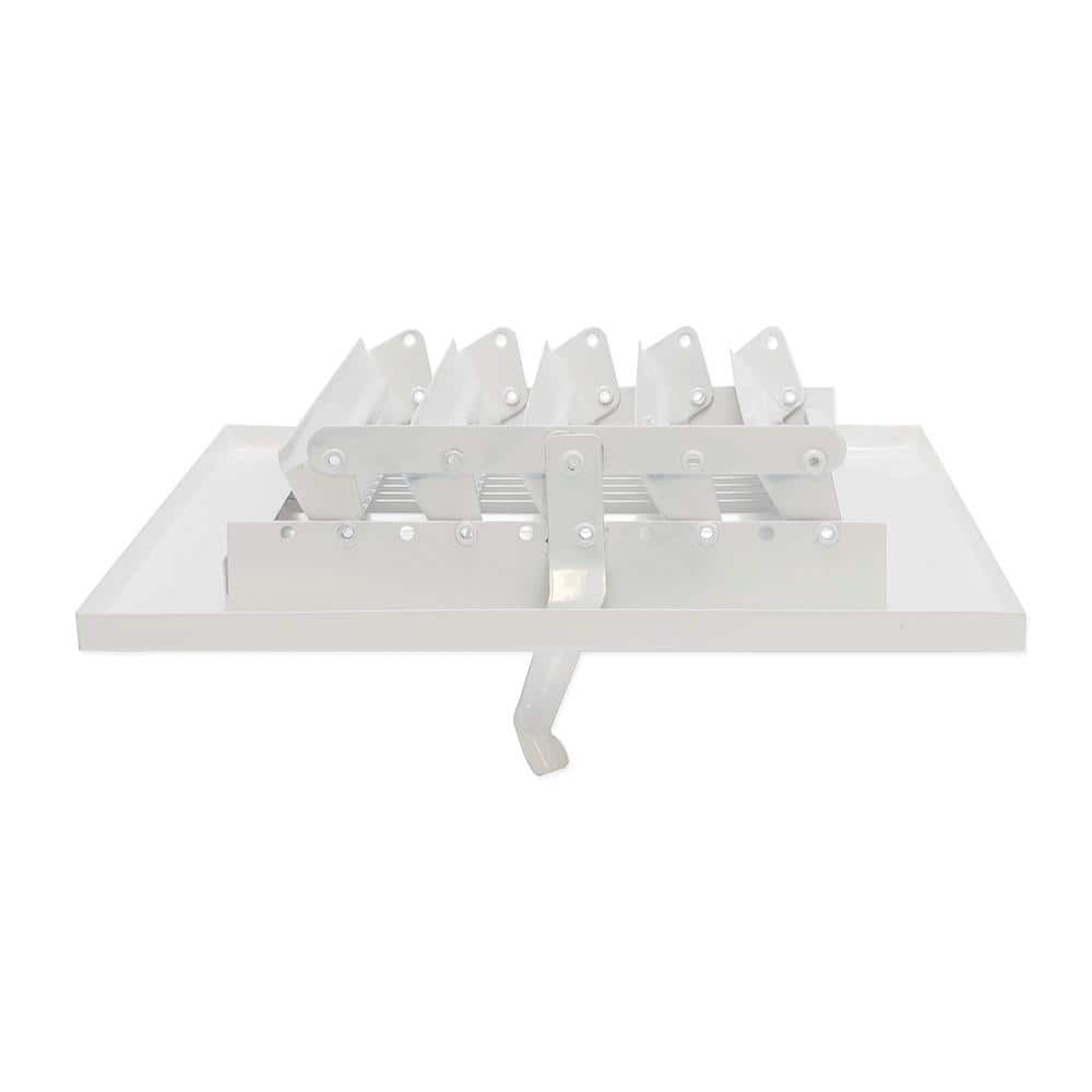 10 in. x 6 in. 2-Way Steel Wall/Ceiling Register , White - Hercitys