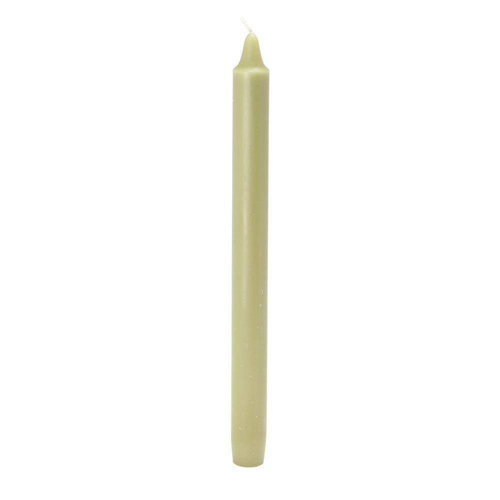 10 in. Sage Green Straight Taper Candles (12-Set) - Hercitys