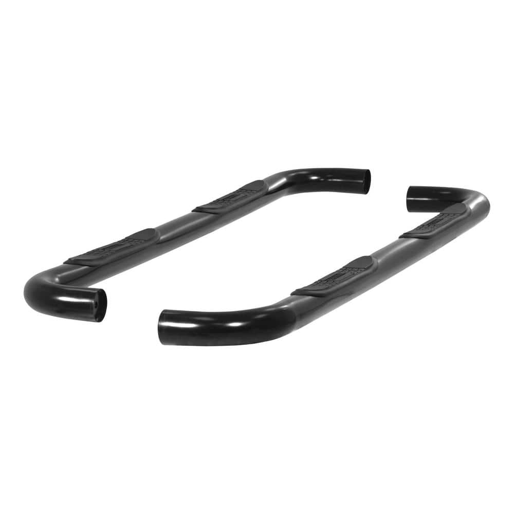 3-Inch Round Black Steel Nerf Bars, No-Drill, Select Chevrolet, GMC C, K - Hercitys