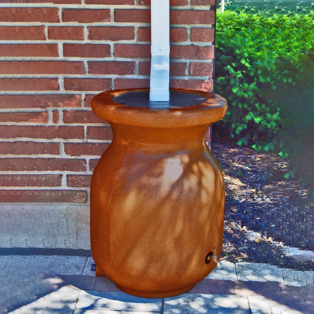 50 Gal. Sandstone-Look Decorative Rain Barrel - Hercitys