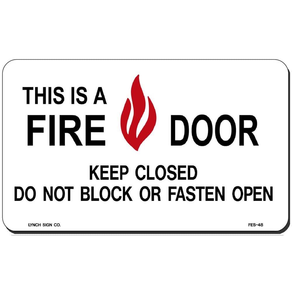 5 in. x 3 in. This is a Fire Door Sign Printed on More Durable, Thicker, Longer Lasting Styrene Plastic - Hercitys