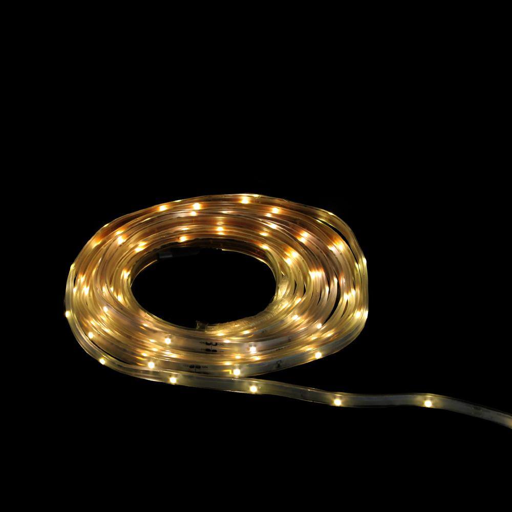 18 ft. 72-Light Warm White LED Outdoor Christmas Linear Tape Lighting with White Finish - Hercitys